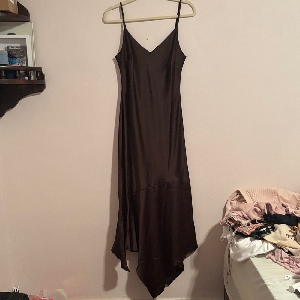 Steve Madden Dark Brown Asymmetrical Dress